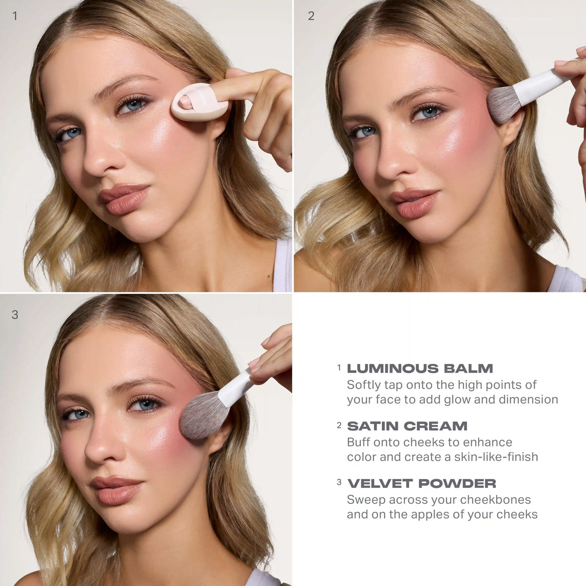 Cheek Thrills Trios + Dual-Ended Blush Brush