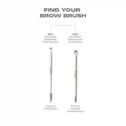 M401 Dual-Ended Angled Brow Brush & Spoolie