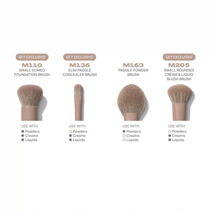 Iced Mocha 4-Piece Face Brush Set