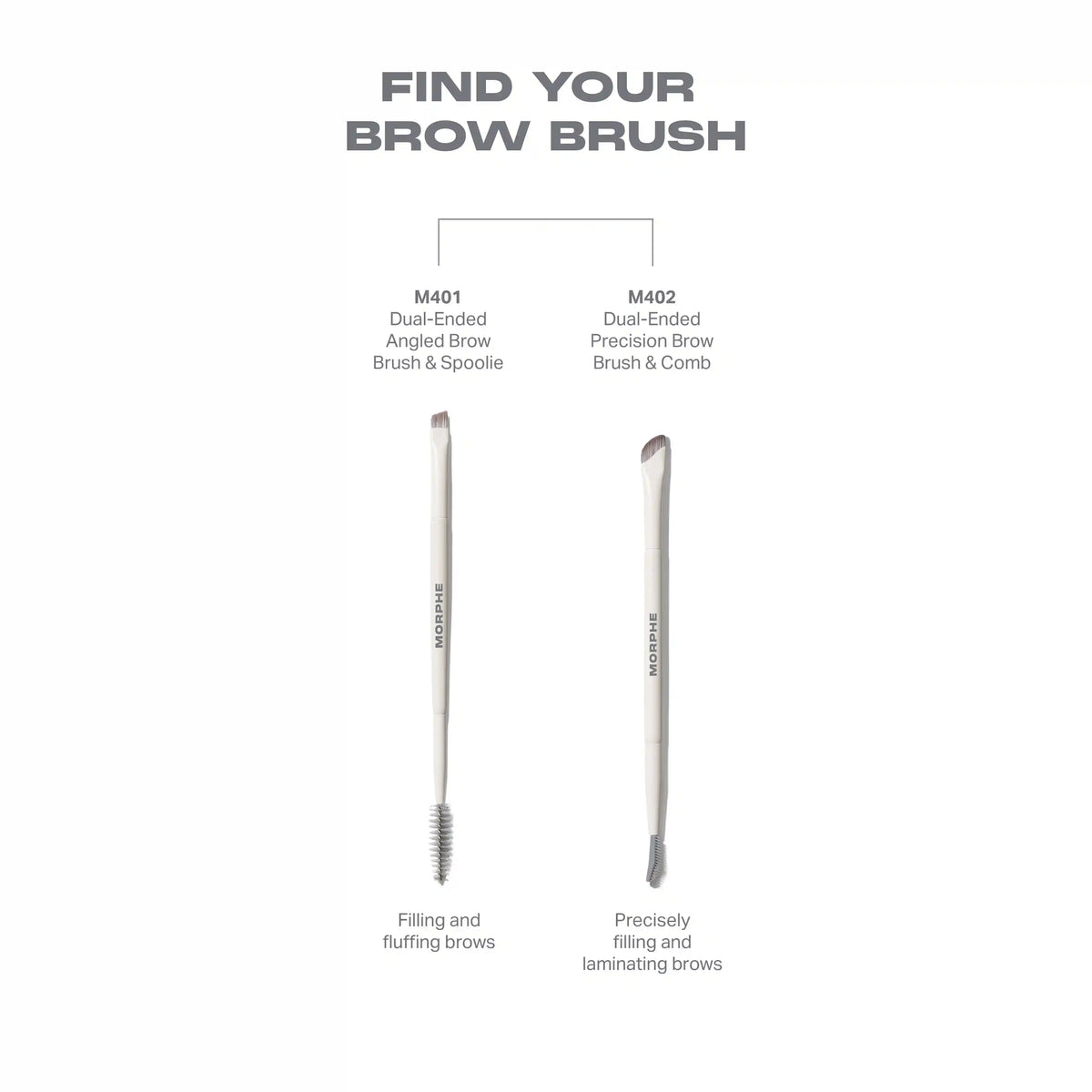 M402 Dual-Ended Precision Brow Brush & Comb